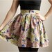 Dar--Floral Print Cotton Skirt with Gold Zipper--Super Sale