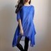 Mari - Blue Silk chiffon dress with hand-dyed silk slip Fall 2012 collection sample