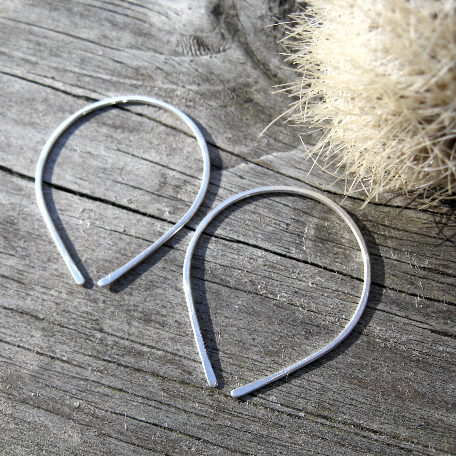 sterling silver open hoops