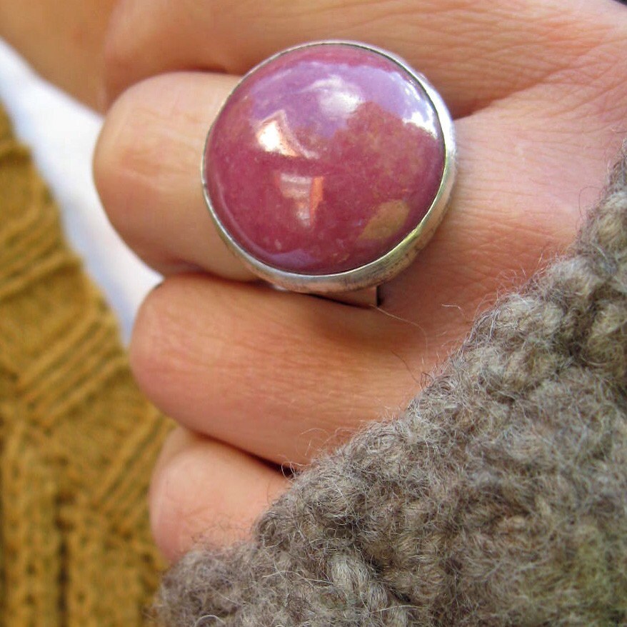 Berry Berry Raspberry Rhodonite Ring