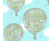 Hot Air Balloon- Limited edition screen print -18x24