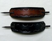 Hippie Style Leather Hair Barrettes