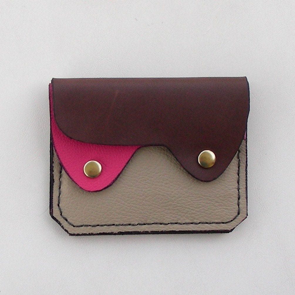 Compact Leather Wallet / Coin Purse/Card Case