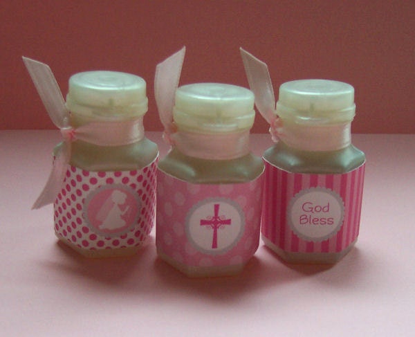 Printable Personalized Girl First Communion Bubble Wrappers