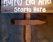 Happily Ever After starts here sign Wedding decor salvage barn wood primitive custom available