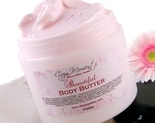 Pink Marshmallow scented Beautiful Body Butter, Paraben Free - with Shea Butter, Cocoa Butter, and Japanese Green Tea (5 oz)