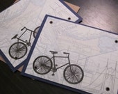 Portland Map & Bike - 6-Pack Screen-Printed Stationery
