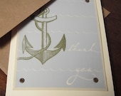 Anchor Thank You - Gocco Screen-Printed Card