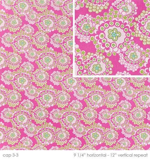 Amy Butler Fabric Daisy Chain Dandelion Fields Rose Pink 1 yard More Available Floral