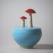 Mushroom Lidded Jar in Sky Blue