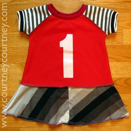 birthday COURTNEYCOURTNEY i am one year old 12m recycled tunic