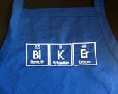 BiKEr Periodic Table BBQ Apron Custom Embroidery 34" Stitched Made To Order