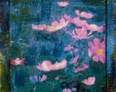 Fine Art Print Pink and White Cosmos of original mixed medium photography and encaustic