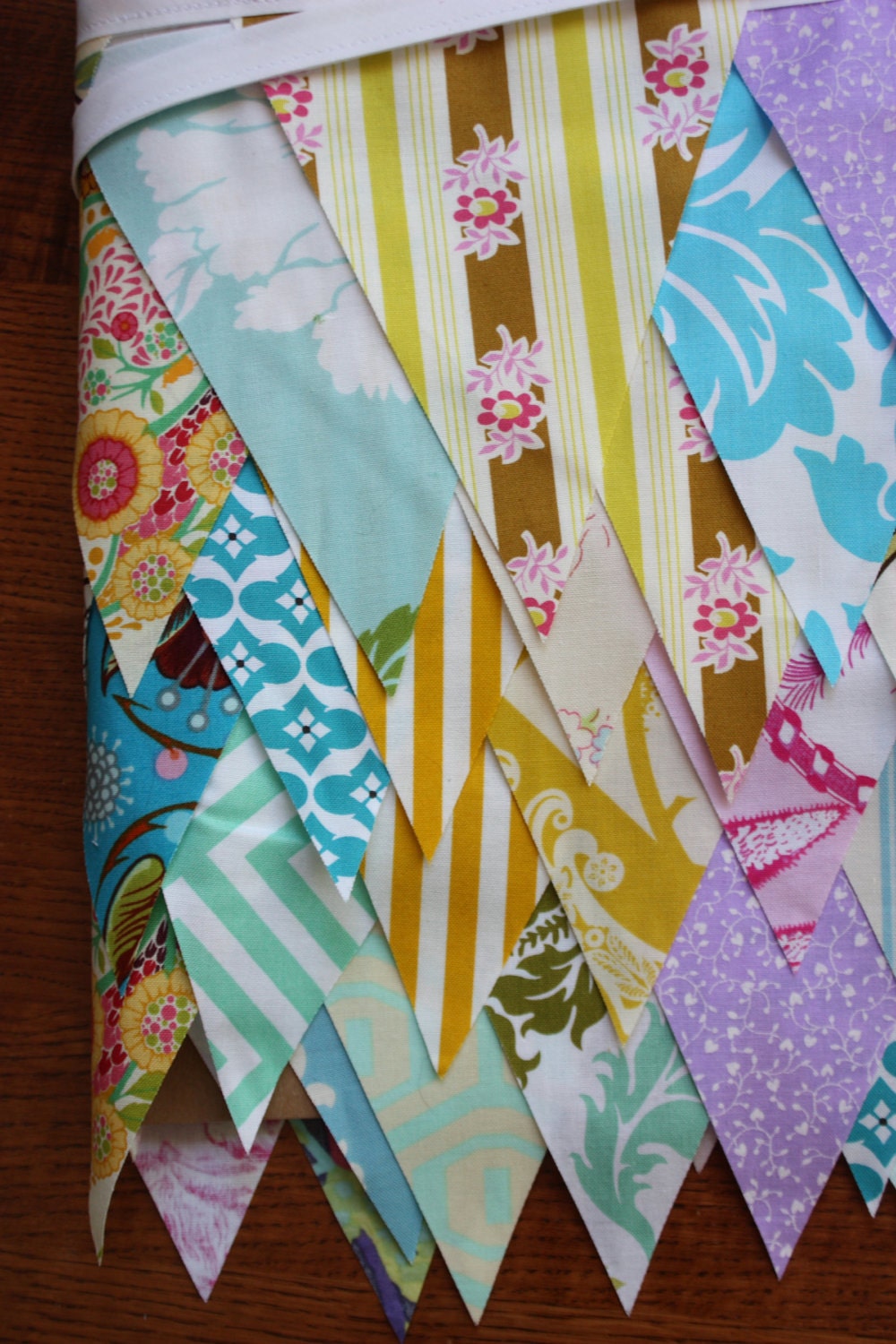 120 Feet of Fabric Flags. Perfect for Photo Prop, Wedding Decoration, Birthday, Bridal Shower Decor...