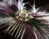 White and Purple Feather Comb