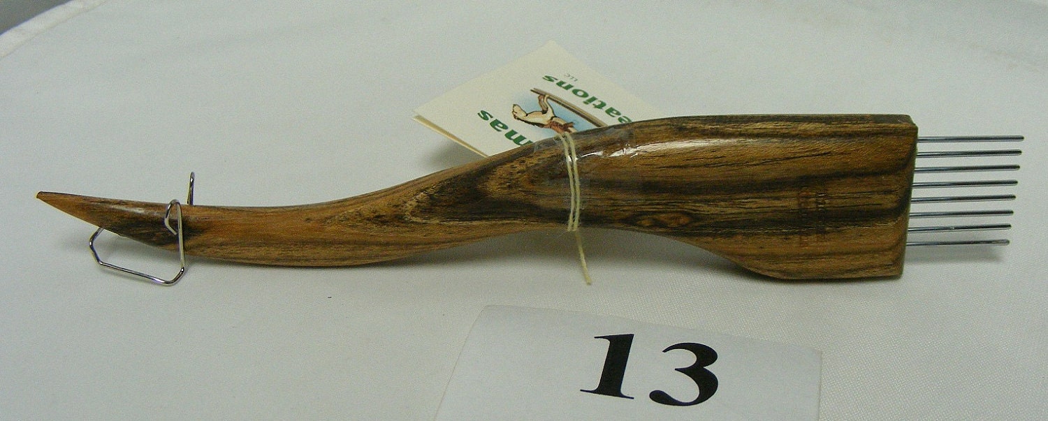 new item-weaving beater or fork- Bocote- COARSE