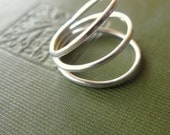 Triple Ampyx - delicate hammered silver ring