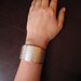 Pi Cuff bracelet etched in sterling silver