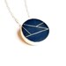 Sterling Silver and Navy Blue Necklace