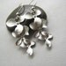 Silver Flower Earrings, Silver Plated Brass, Floral Jewelry, Bridal Jewelry, Long Dangle Earrings