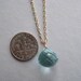 Blue Quartz Necklace, Faceted Briolette Necklace, Gemstone Gold Fill Necklace, Aqua Aquamarine Necklace, Under 50