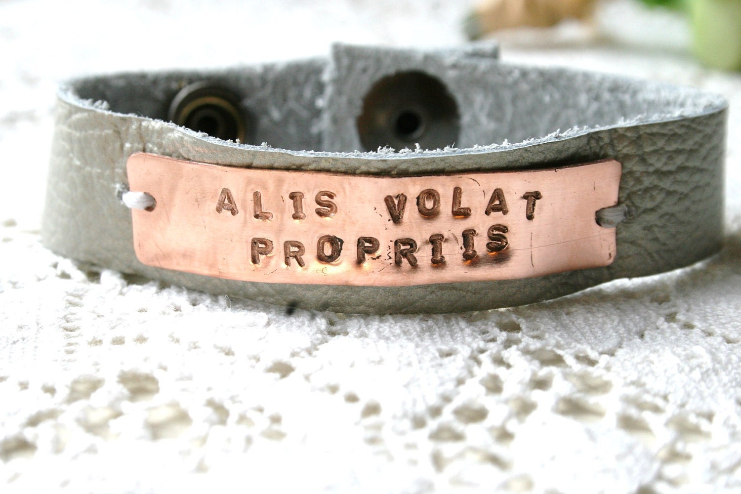 Alis Volat Propriis She Flies With Her Own Wings Bracelet...Latin...Encouragement...Free Shipping