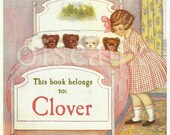 Vintage Goodnight Bears Personalized Bookplates