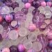 Gemstone Bead Mix - Frosted Amethyst Purple Gemstone Bead Potion Mix (2 oz) - Amethyst Howlite Czech Glass and More Mixed Gemstones 1057-8