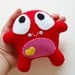 SALE Red Poko Plush Toy / Eco Friendly Stuffed Toy