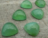 SALE Gemstone Cabochon Chalcedony Green Trilliant Cut 8mm LAST CAB