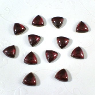 SALE Gemstone Cabochons Garnet Trilliant 8x8mm LAST TWO