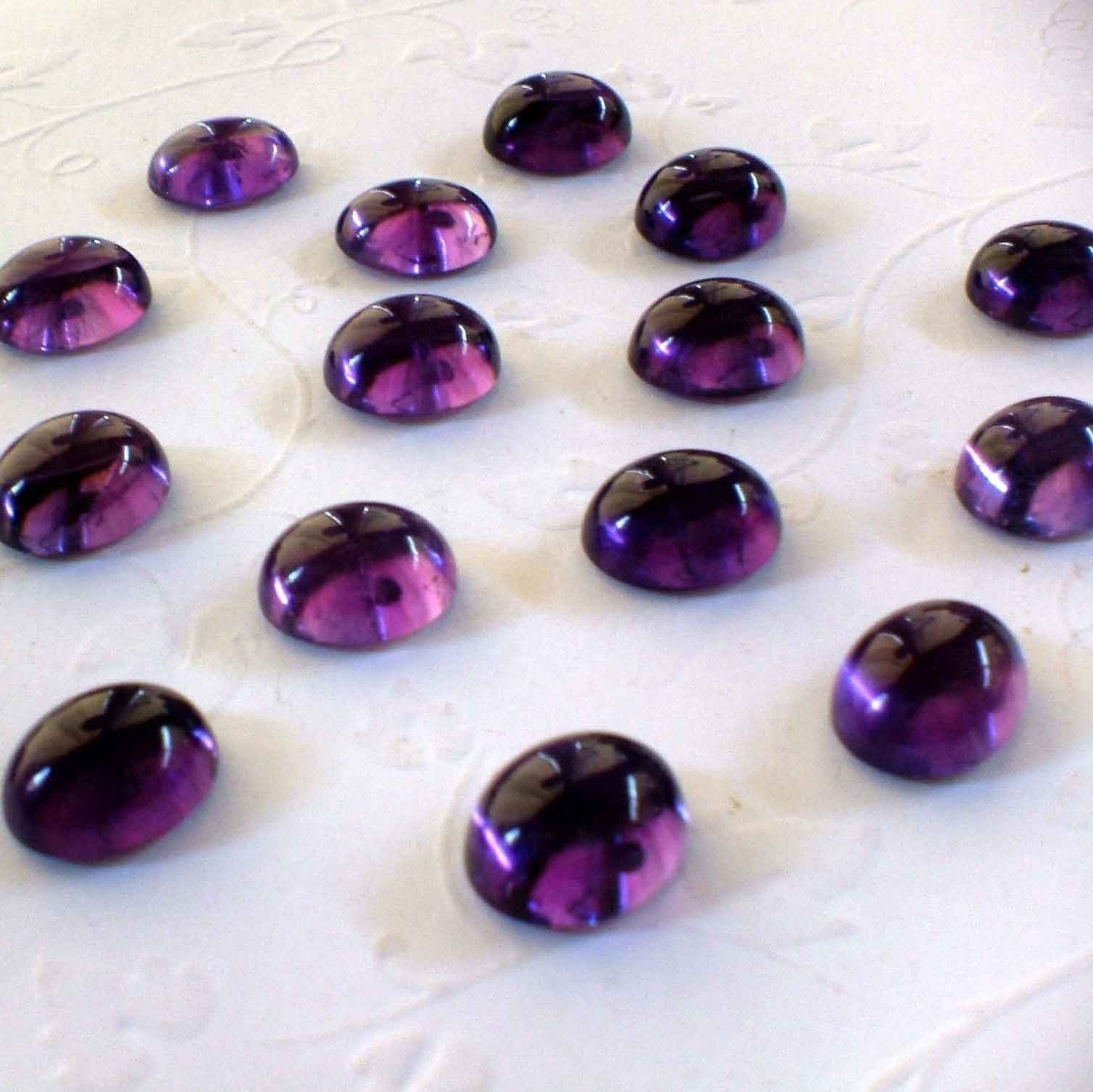 Semi Precious Cabochons Amethyst Oval 8x6mm TWO CABS