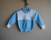 vintage blue bunny sweater-12m