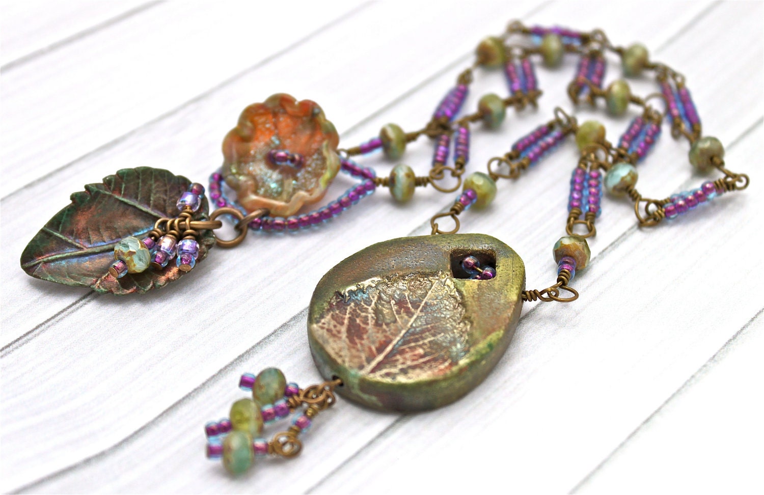 Raku Garden Necklace