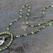 Elegant Peridot and Quartz Teardrop Wire Wrapped Necklace