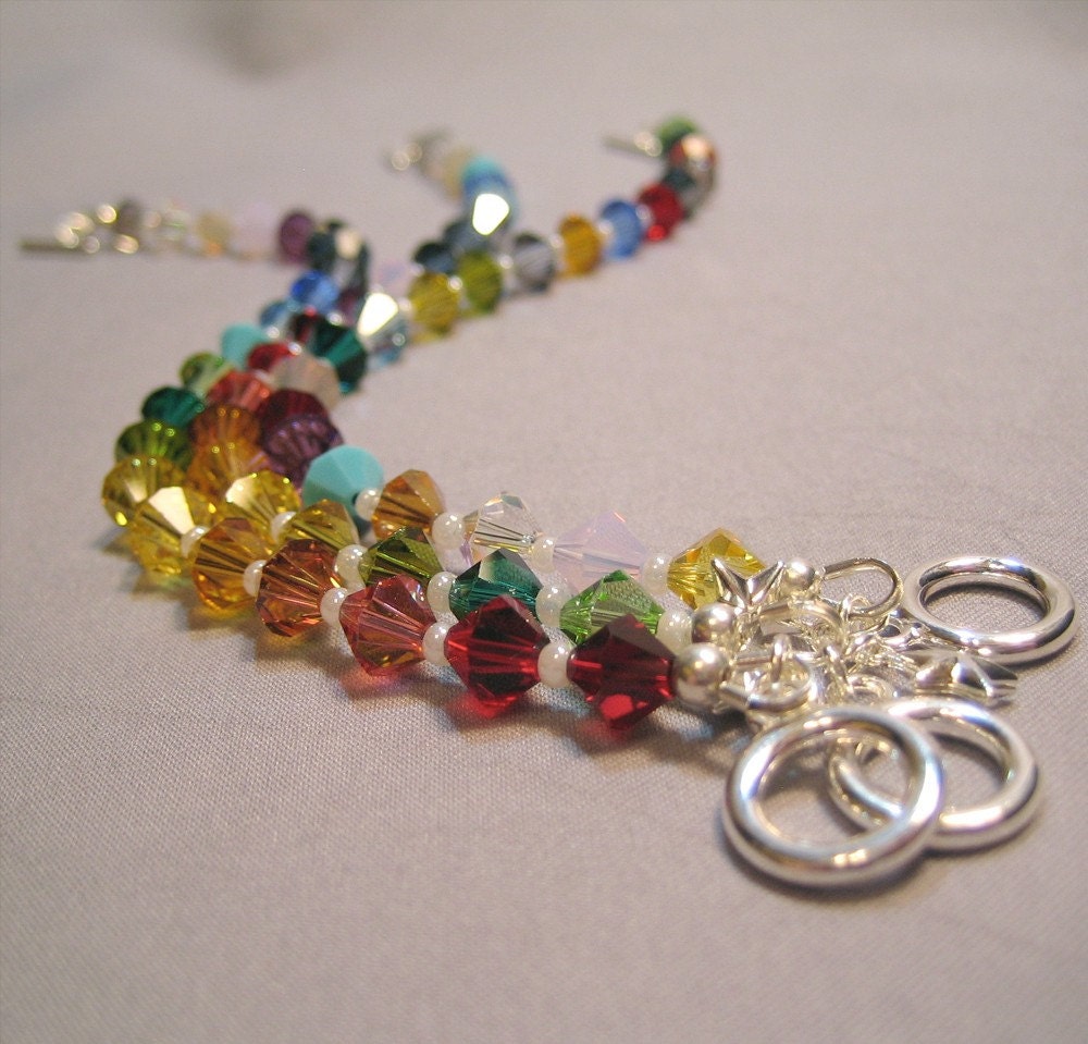 Wizard's Glass - multi-color Swarovski crystal bracelet