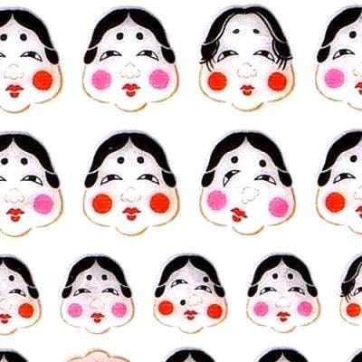 Japanese Stickers Okame Girls Fukuwarai S38