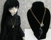 Gun & Heart Necklace Jewelry for 60cm BJD SD Super Dollfie MSD Lolita Gold