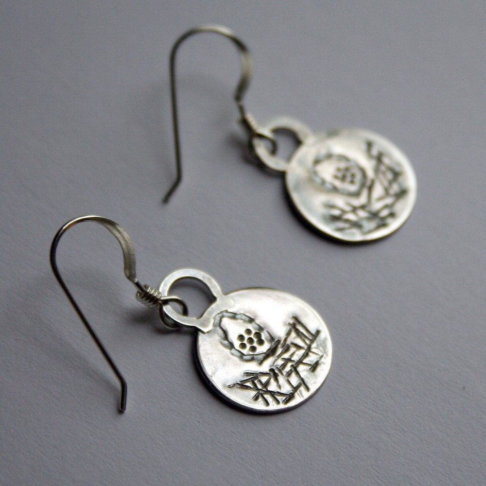 Nesting - Earrings - Oxidized