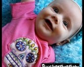 Custom Sugar Skull Lap t-shirt Day of the Dead applique hot pink rainbow girls top size NB, 6m, 12m, 18m