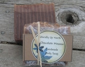 Chocolate Mousse Handmade Cold Process Vegy SOAP Delicious Yummy Delectable