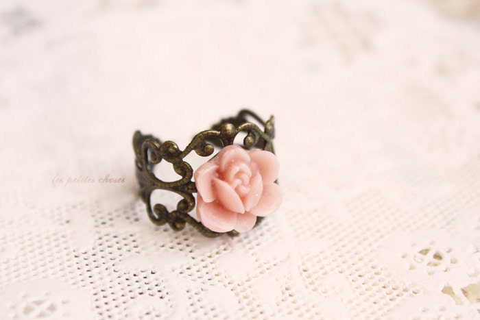 Pink Orchid Ring - shabby chic jewelry