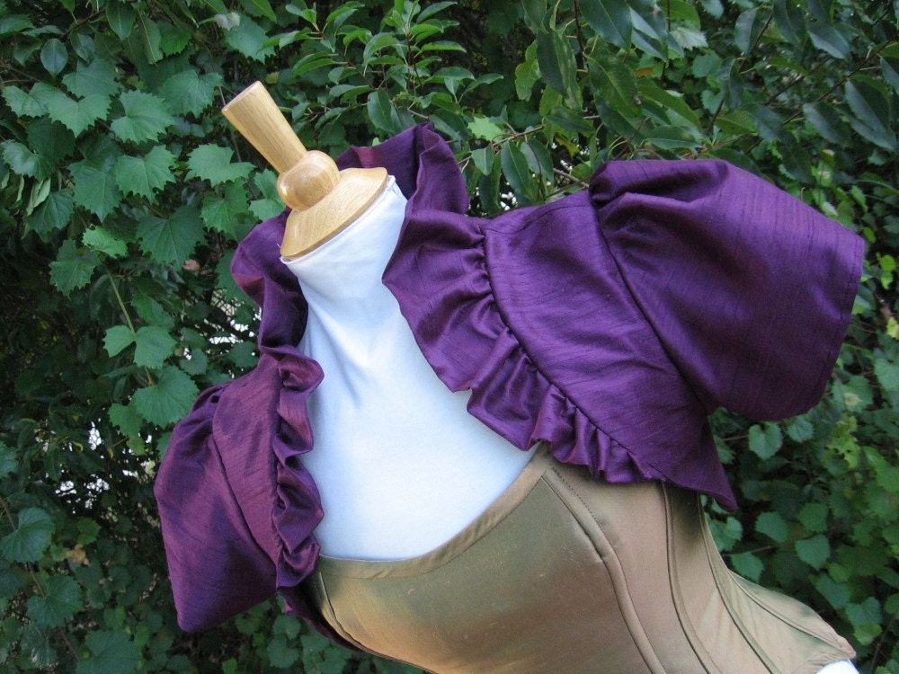 Chandria Silk Ruffle Bridal Shrug Bolero - Custom Made to Order Wedding Dress Accessory