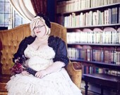Bespoke CUSTOM Made to Order Bridal Shrug Bolero Design Wedding Gown Accessory - Deposit