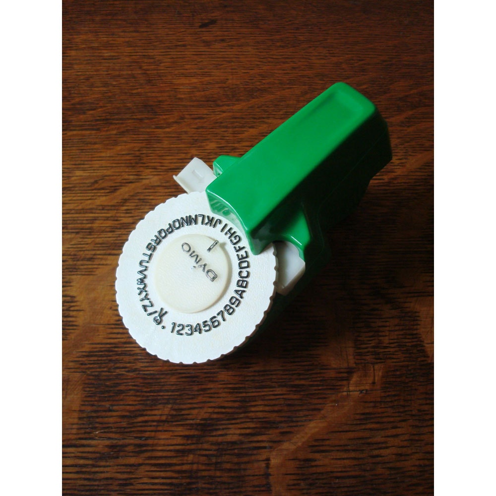 Vintage DYMO Mini Label Maker in Green by JustSmashingDarling