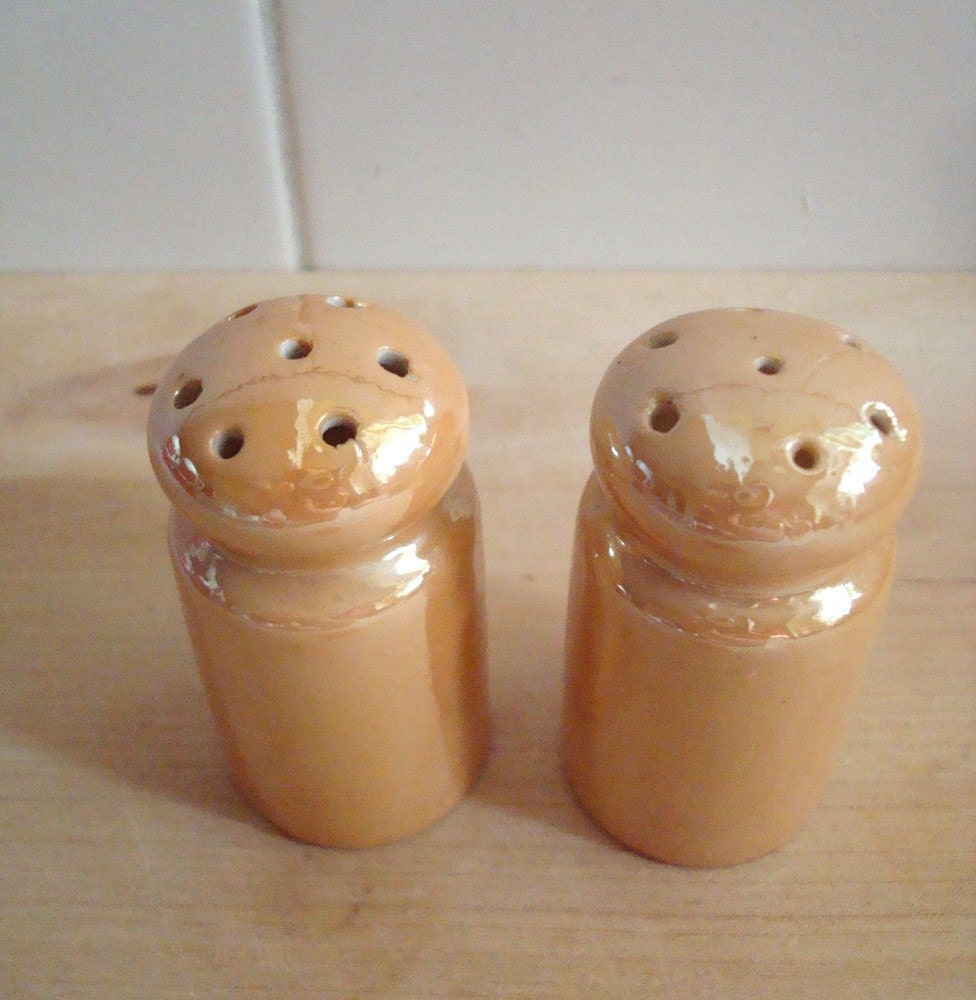 Vintage Lusterware Salt and Pepper Shakers