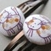 Copy Cats- Orange and White Calico Snap Clips for Your Little Girl