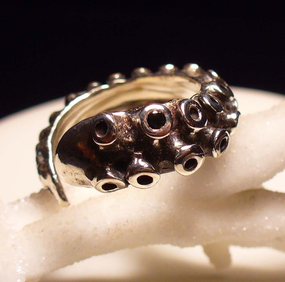 SALE - Black Diamond Tentacle Ring
