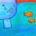 Funny Farting Hippos - 8 x 10 Childrens Art Print