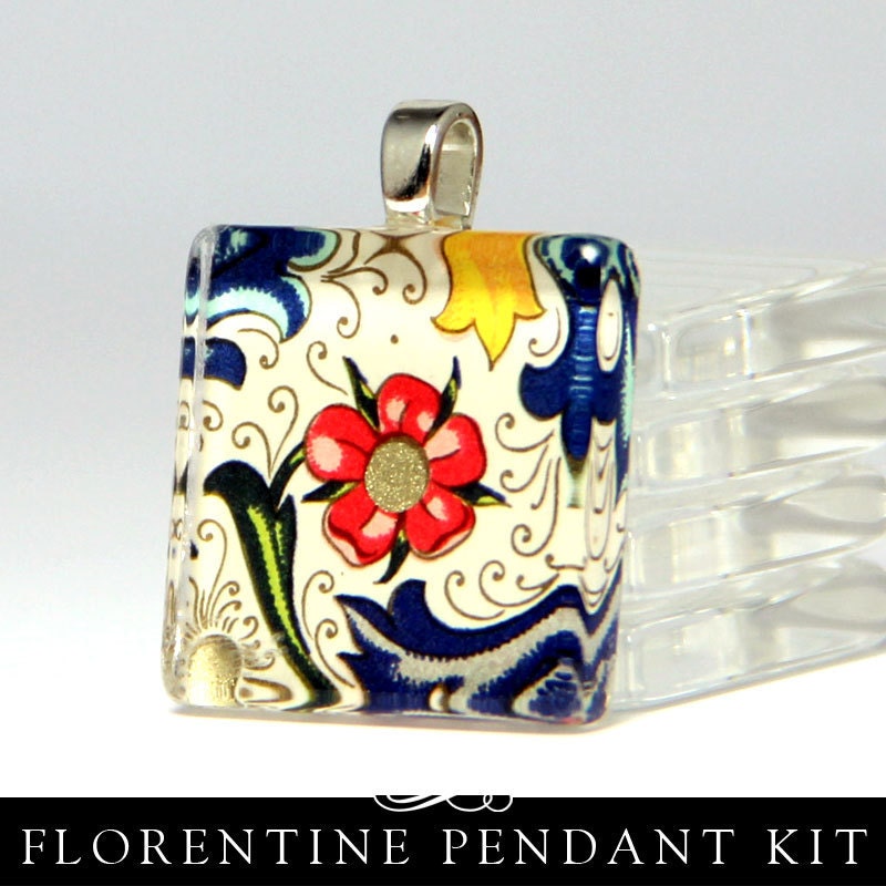 How to Make Glass Jewelry Pendants with Gorgeous Italian Papers. Deluxe DIY kit with supplies and Glamour FX Glass. Annie Howes. Makes 6.